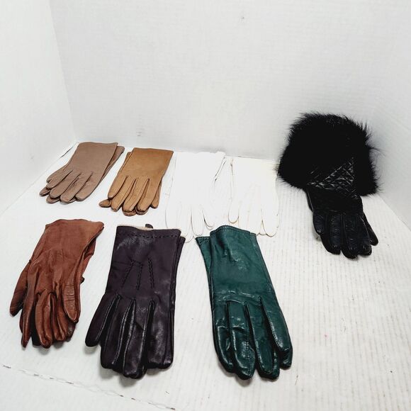 Ladies' Vintage Gloves Lot/22 Pair Sizes 6.5/7 Driving/Theatre Fownes Van Roalte - Picture 8 of 14
